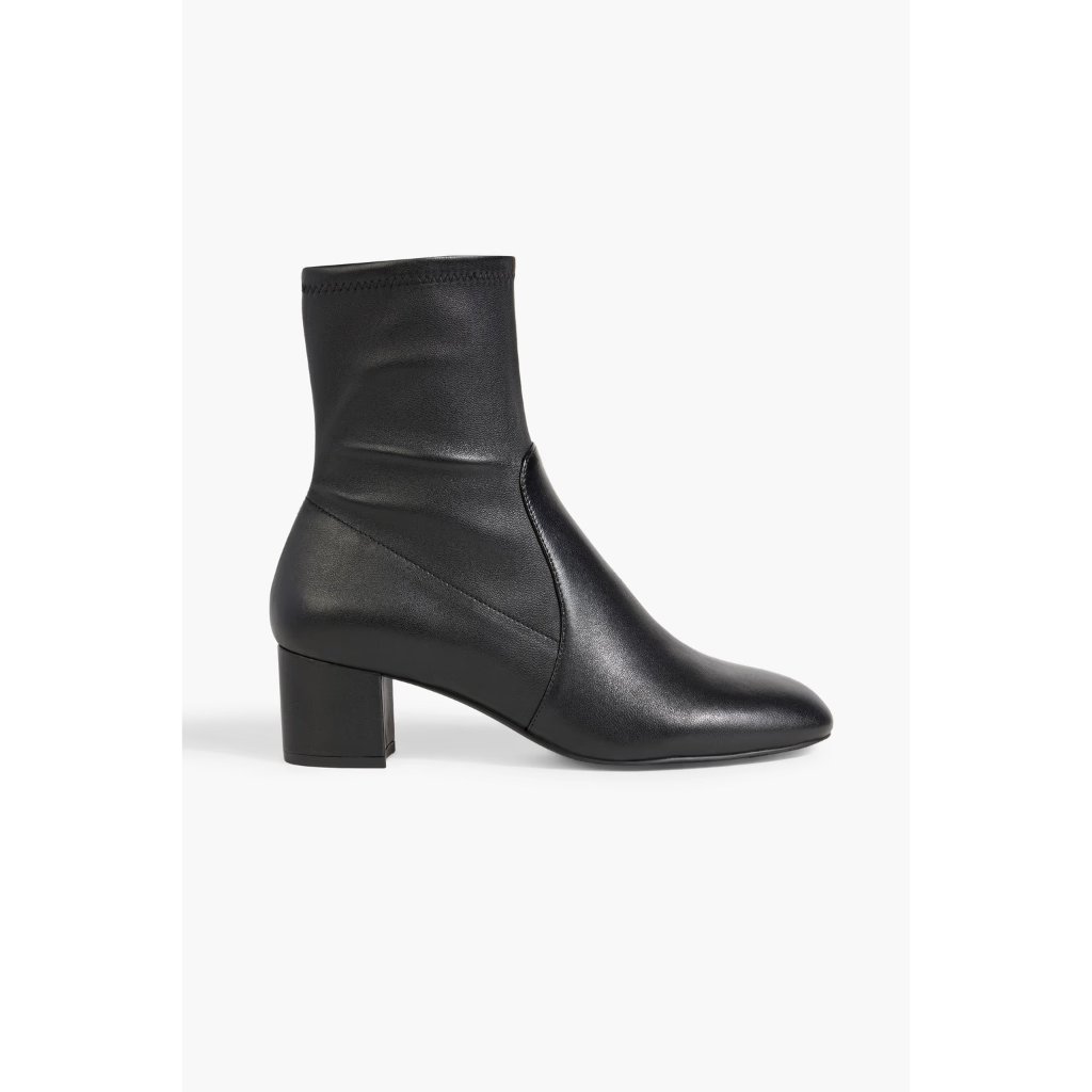 New Stuart Weitzman Sofia 50 Stretch Leather Bootie Black Size 10b/100%Authentic